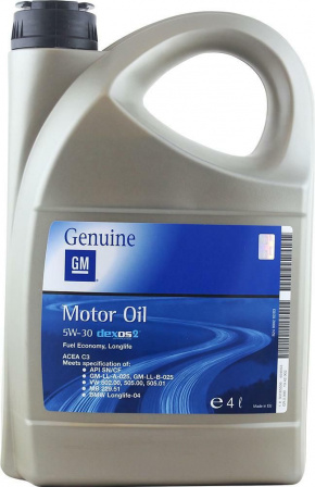 Масло моторное General Motors 5W-30 4л SN полусинтетик dexos2