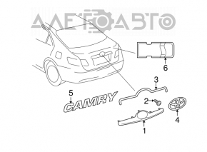 Эмблема HSD крышки багажника Toyota Camry v40