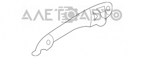Ручка двери внешняя зад прав Mazda6 03-08