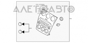 Накладка панели аудио и климата Mazda6 03-08