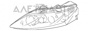 Фара передняя правая Mazda6 03-08 голая usa дорест светлая