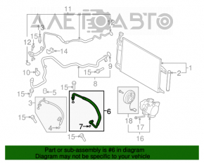Шланг кондиционера (железо/резина) Mazda6 09-13 2.5