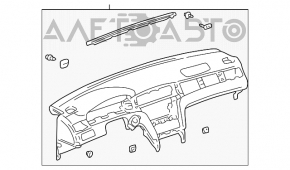 Торпедо передняя панель голая Lexus ES300 ES330 бежевая