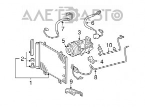 Трубка кондиционера компрессор-печка Lexus GS300 GS350 GS430 GS450h 05-11