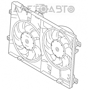 Диффузор кожух радиатора (голый) Mazda6 09-13 2.5