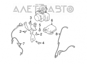 ABS АБС Mazda6 09-13 usa