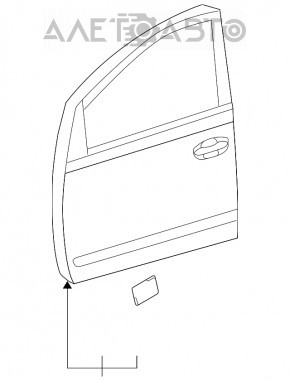 Дверь голая перед прав Toyota Prius 20 04-09