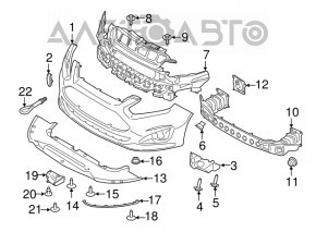 Крепление переднего бампера правое Ford C-max MK2 13-18 usa новый OEM